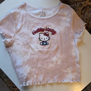 Hello Kitty Light Pink Womans T-Shirt Cropped
